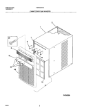 CABINET FRONT AND WRAPPER Diagram and Parts List for FAK103J1V4  Frigidaire Air Conditioner