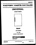 COVER Diagram and Parts List for MFU17M3BW0  Uni Freezer