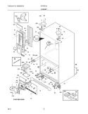 CABINET Diagram and Parts List for EI27BS16JS2  Electrolux Refrigerator