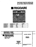COVER Diagram and Parts List for FED355CCSC  Frigidaire Range