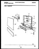 DOOR PARTS Diagram and Parts List for MDB200RBW0  Frigidaire Dishwasher