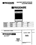COVER Diagram and Parts List for F04B350BDC  Frigidaire Range