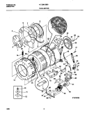 TUB & MOTOR Diagram and Parts List for 41739012890  Frigidaire Washer