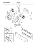 BACKGUARD Diagram and Parts List for PLEFMZ99ECG  Frigidaire Range