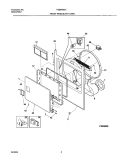 FRNT PANEL, DOOR Diagram and Parts List for FSE849GHS1  Frigidaire Dryer