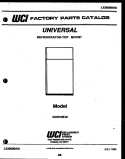 COVER Diagram and Parts List for GCD12WJW0  Frigidaire Refrigerator
