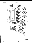 SHELVES AND SUPPORTS Diagram and Parts List for FRS22PRBW0  Frigidaire Refrigerator