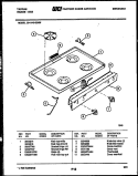 COOKTOP PARTS Diagram and Parts List for 30-1149-00-05  Tappan Range