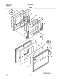 DOOR Diagram and Parts List for GLEB30S8ABA  Frigidaire Wall Oven