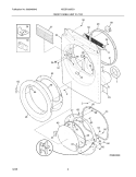 FRONT PANEL / LINT FILTER Diagram and Parts List for AEQB7000ES1  Frigidaire Dryer