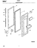 REFRIGERATOR Diagram and Parts List for FRS26ZRGW5  Frigidaire Refrigerator