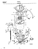 MOTOR / TUB Diagram and Parts List for FWS6977EW0  Frigidaire Washer