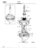 TRANSMISSION Diagram and Parts List for F22C233ES0  Frigidaire Washer