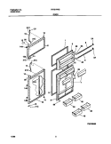 DOOR Diagram and Parts List for FRT21PRGW1  Frigidaire Refrigerator
