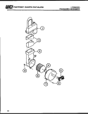 MOTOR, BLOWER AND HOUSING Diagram and Parts List for DW-5500CDL2  Frigidaire Dishwasher