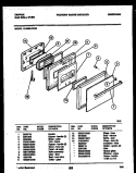 DOOR PARTS Diagram and Parts List for 12-4980-00-04  Tappan Wall Oven