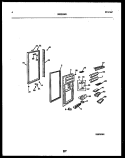 REFRIGERATOR DOOR PARTS Diagram and Parts List for FPCE24VPL0  Frigidaire Refrigerator