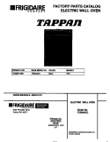 COVER Diagram and Parts List for TEB554CCB2  Tappan Wall Oven