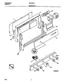 BACKGUARD Diagram and Parts List for MGF345CESE  Frigidaire Range