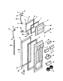 DOOR Diagram and Parts List for FRT20NGCB0  Frigidaire Refrigerator