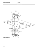 CONTROLS Diagram and Parts List for FEC36S6ES1  Frigidaire Cooktop