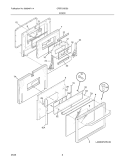 DOOR Diagram and Parts List for CFEF272DS3  Frigidaire Range