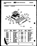 BROILER DRAWER PARTS Diagram and Parts List for GF501KXD0  Frigidaire Range
