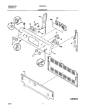 BACKGUARD Diagram and Parts List for GLEFS76AQD  Frigidaire Range