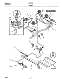 BURNER Diagram and Parts List for FGF333BADC  Frigidaire Range