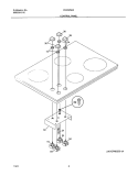 CONTROL PANEL Diagram and Parts List for FEC32S6ASA  Frigidaire Cooktop