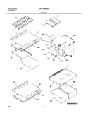 SHELVES Diagram and Parts List for FRTX18N5BW4  Frigidaire Refrigerator