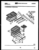SHELVES AND SUPPORTS Diagram and Parts List for RT15F4WU2B  Gibson Refrigerator