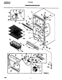 CABINET / CONTROL / SHELVES Diagram and Parts List for FFU14F9FW1  Frigidaire Freezer