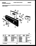 CONSOLE AND CONTROL PARTS Diagram and Parts List for DW5800PW1  Frigidaire Dishwasher