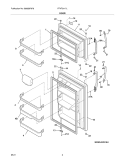 DOOR Diagram and Parts List for FFHT2117LW2  Frigidaire Refrigerator