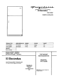 COVER Diagram and Parts List for FRT15G4BW1  Frigidaire Refrigerator