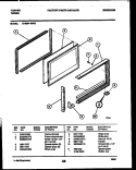 UPPER OVEN DOOR PARTS Diagram and Parts List for 73-3951-23-02  Tappan Range