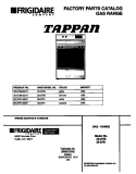 COVER Diagram and Parts List for 30-2759-00-10  Tappan Range