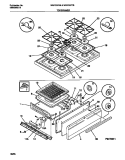 TOP / DRAWER Diagram and Parts List for WGF337CBSA  Frigidaire Range