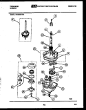 TRANSMISSION PARTS Diagram and Parts List for WA8800PW0  Frigidaire Washer