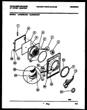 DOOR PARTS Diagram and Parts List for DE400ADW3  Frigidaire Dryer