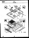 COOKTOP AND BROILER DRAWER PARTS Diagram and Parts List for 32-1039-23-09  Tappan Range