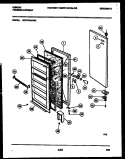 DOOR PARTS Diagram and Parts List for GFU17M4AW0  Gibson Freezer