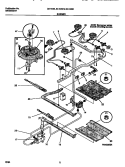 BURNER Diagram and Parts List for 30-4952-00-03  Tappan Range