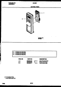 CONTROL PANEL Diagram and Parts List for 56-9833-10-03  Tappan Microwave