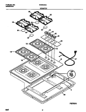 COOKTOP Diagram and Parts List for FGC3X4XADC  Frigidaire Cooktop