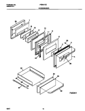 DOOR / DRAWER Diagram and Parts List for FGB557CEBB  Frigidaire Wall Oven