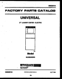 COVER Diagram and Parts List for MLXE62RBWW0  Frigidaire Washer Dryer Combo
