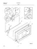 DOOR Diagram and Parts List for FFC07M5CW4  Frigidaire Freezer