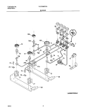 BURNER Diagram and Parts List for PLCS389CCA  Frigidaire Range